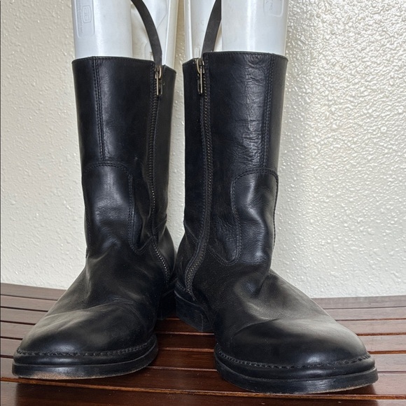 John Varvatos Other - John Varvatos Black Leather Mid-Calf Zip Boots
